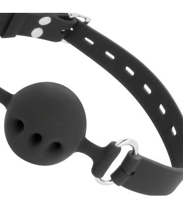 DARKNESS MORDAZA TRANSPIRABLE SILICONA NEGRO