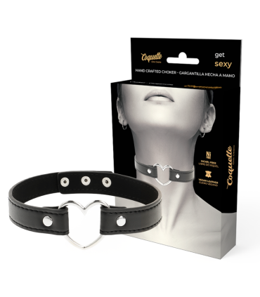 COQUETTE CHIC DESIRE COLLAR CUERO VEGANO ACCESORIO WOMAN CORAZON