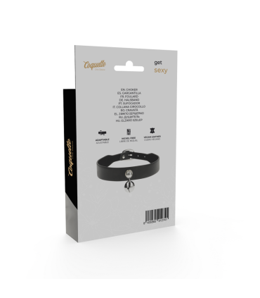 COQUETTE CHIC DESIRE COLLAR CUERO VEGANO ACCESORIO WOMAN CASCABEL