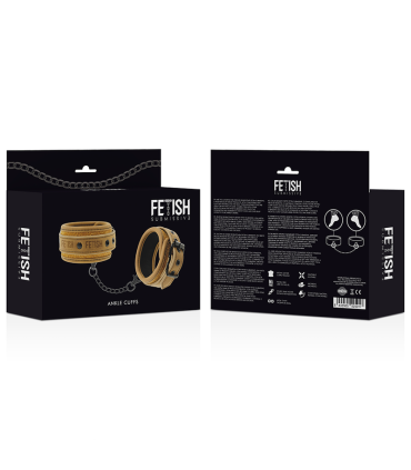 FETISH SUBMISSIVE ORIGEN ESPOSAS TOBILLOS CUERO VEGANO CON FORRO DE NEOPRENO