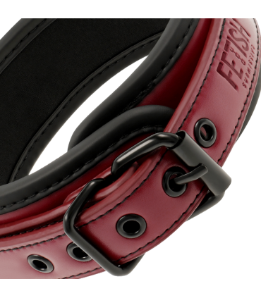 FETISH SUBMISSIVE DARK ROOM COLLAR CON CADENA CON FORRO DE NEOPRENO