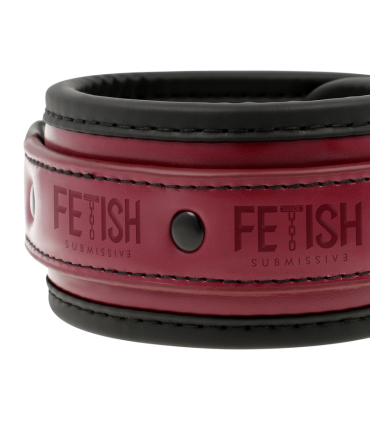 FETISH SUBMISSIVE DARK ROOM ESPOSAS TOBILLOS CUERO VEGANO CON FORRO DE NEOPRENO