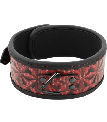 BEGME RED EDITION COLLAR CUERO VEGANO CON FORRO DE NEOPRENO