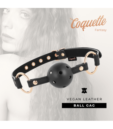 COQUETTE CHIC DESIRE FANTASY MORDAZA TRANSPIRABLE CUERO VEGANO