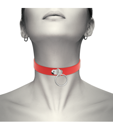 COQUETTE CHIC DESIRE COLLAR CUERO VEGANO ROJO ACCESORIO WOMAN FETISH