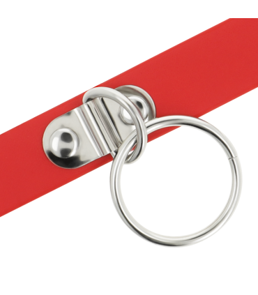 COQUETTE CHIC DESIRE COLLAR CUERO VEGANO ROJO ACCESORIO WOMAN FETISH