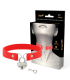 COQUETTE CHIC DESIRE COLLAR CUERO VEGANO ROJO ACCESORIO CORAZON CON LLAVE