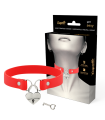 COQUETTE CHIC DESIRE - COLLAR CUERO VEGANO ROJO ACCESORIO CORAZÓN CON LLAVE