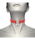 COQUETTE CHIC DESIRE COLLAR CUERO VEGANO ROJO ACCESORIO CORAZON CON LLAVE