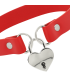 COQUETTE CHIC DESIRE COLLAR CUERO VEGANO ROJO ACCESORIO CORAZON CON LLAVE