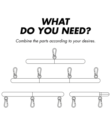 FETISH SUBMISSIVE BONDAGE BARRA SEPARADORA AJUSTABLE 4 PIEZAS