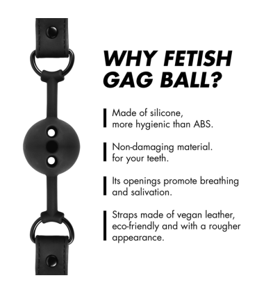 FETISH SUBMISSIVE BONDAGE MORDAZA DE BOLA DE SILICONA TRANSPIRABLE