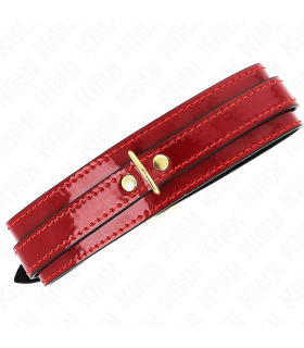 KINK COLLAR AJUSTABLE ROJO VINO DETALLES DORADOS 29 425 CM X 4 CM