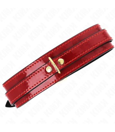 KINK COLLAR AJUSTABLE ROJO VINO DETALLES DORADOS 29 425 CM X 4 CM