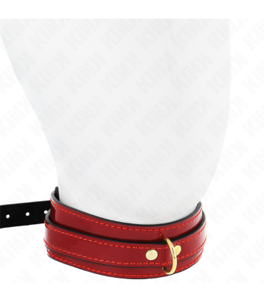 KINK COLLAR AJUSTABLE ROJO VINO DETALLES DORADOS 29 425 CM X 4 CM