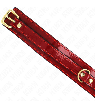 KINK COLLAR AJUSTABLE ROJO VINO DETALLES DORADOS 29 425 CM X 4 CM