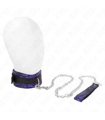 KINK COLLAR CON CORREA 105 CM CORTO DE ENCAJE DE TERCIOPELO CON RIBETE DE NAILON 44 X 55 CM