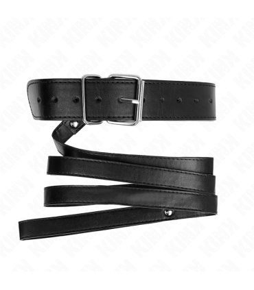 KINK COLLAR CON CORREA 116 CM FINO NEGRO AJUSTABLE 32 50 CM X 8 CM