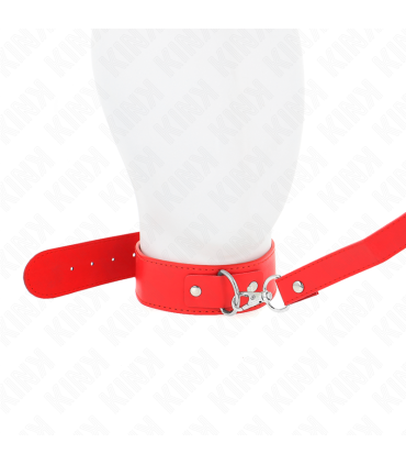 KINK COLLAR CON CORREA 116 CM FINO ROJO AJUSTABLE 32 50 CM X 8 CM