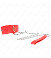 KINK - COLLAR CON CORREA 65 CM CUELLO DE DIAMANTES ROJO AJUSTABLE 35-51 CM X 7 CM