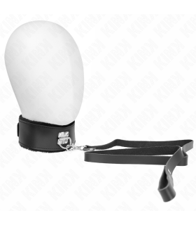KINK COLLAR CON CORREA 116 CM DE PIEL NEGRO AJUSTABLE 40 48 CM X 6 CM