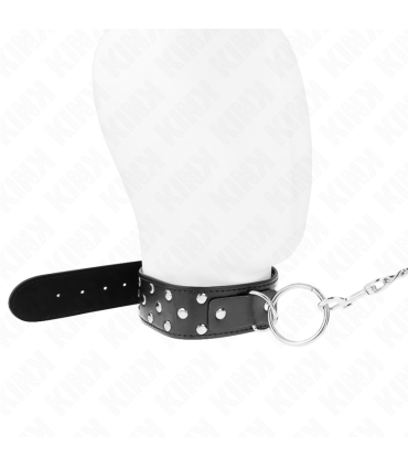 KINK COLLAR CON CORREA 65 CM REMACHE ANILLA NEGRO AJUSTABLE 36 50 CM X 38 CM