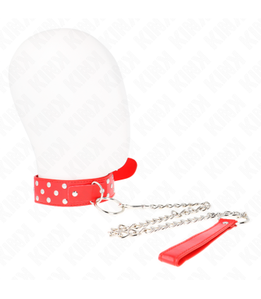 KINK COLLAR CON CORREA 65 CM REMACHE ANILLA ROJO AJUSTABLE 36 50 CM X 38 CM