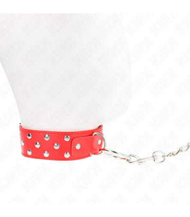 KINK COLLAR CON CORREA 65 CM REMACHE ANILLA ROJO AJUSTABLE 36 50 CM X 38 CM