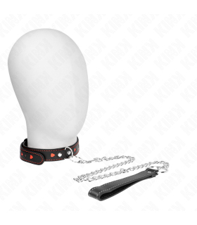 KINK COLLAR CON CORREA 65 CM DETALLES CORAZON 525 X 25 CM