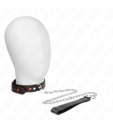 KINK COLLAR CON CORREA 65 CM DETALLES CORAZON 525 X 25 CM