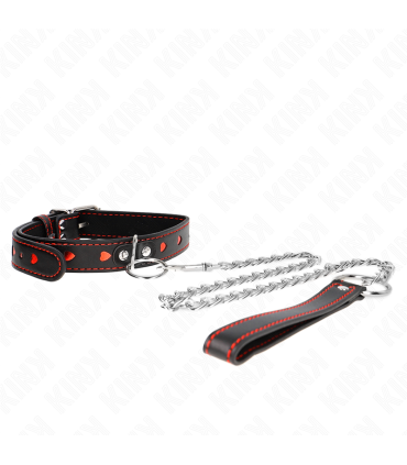 KINK COLLAR CON CORREA 65 CM DETALLES CORAZON 525 X 25 CM