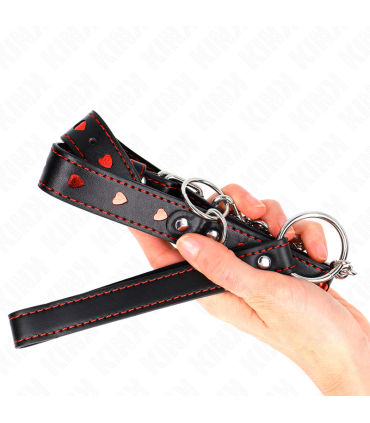 KINK COLLAR CON CORREA 65 CM DETALLES CORAZON 525 X 25 CM