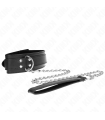 KINK - COLLAR CON CORREA 65 CM HEBILLAS PLATEADAS AJUSTABLE 33-46 CM X 5.5 CM