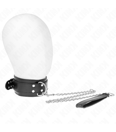 KINK COLLAR CON CORREA 65 CM HEBILLAS PLATEADAS AJUSTABLE 33 46 CM X 55 CM