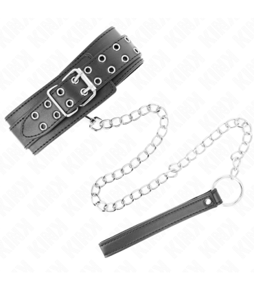 KINK COLLAR CON CORREA 65 CM HEBILLAS PLATEADAS AJUSTABLE 33 46 CM X 55 CM