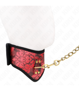 KINK COLLAR CON CORREA DE ENCAJE 75 CM MODELO SCANDAL 44 X 10 CM