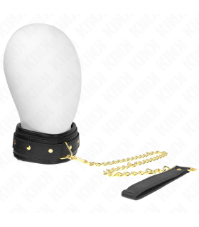 KINK COLLAR CON CORREA ESPONJA IMITACION CUERO MODELO 1 AJUSTABLE 37 54 CM X 3 CM