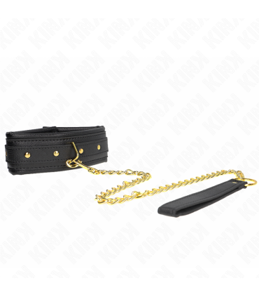 KINK COLLAR CON CORREA ESPONJA IMITACION CUERO MODELO 1 AJUSTABLE 37 54 CM X 3 CM