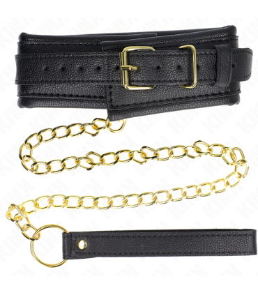 KINK COLLAR CON CORREA ESPONJA IMITACION CUERO MODELO 1 AJUSTABLE 37 54 CM X 3 CM