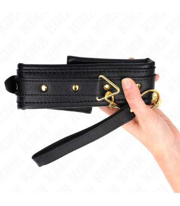 KINK COLLAR CON CORREA ESPONJA IMITACION CUERO MODELO 1 AJUSTABLE 37 54 CM X 3 CM