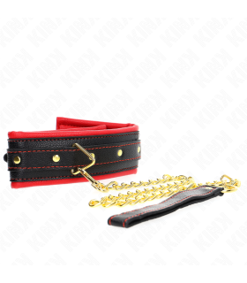 KINK COLLAR CON CORREA ESPONJA IMITACION CUERO MODELO 2 AJUSTABLE 37 54 CM X 3 CM