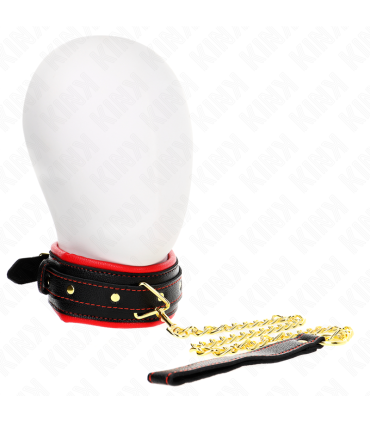 KINK COLLAR CON CORREA ESPONJA IMITACION CUERO MODELO 2 AJUSTABLE 37 54 CM X 3 CM