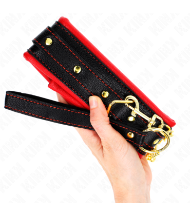 KINK COLLAR CON CORREA ESPONJA IMITACION CUERO MODELO 2 AJUSTABLE 37 54 CM X 3 CM