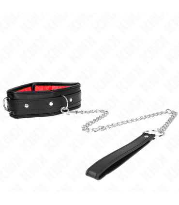 KINK COLLAR CON CORREA ESPONJA IMITACION CUERO MODELO 3 AJUSTABLE 37 54 CM X 3 CM