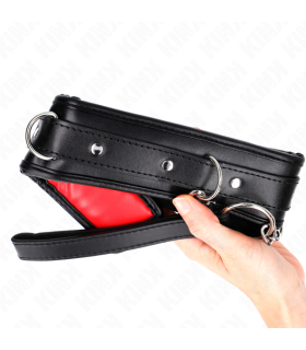 KINK COLLAR CON CORREA ESPONJA IMITACION CUERO MODELO 3 AJUSTABLE 37 54 CM X 3 CM