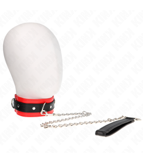 KINK COLLAR CON CORREA 65 CM MODELO BASICO MODELO 3 ROJO 53 X 5 CM