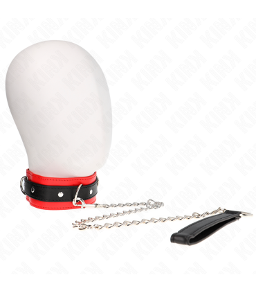 KINK COLLAR CON CORREA 65 CM MODELO BASICO MODELO 3 ROJO 53 X 5 CM