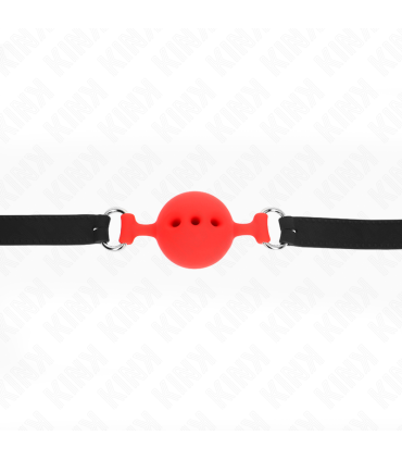 KINK MORDAZA 55 x 2 CM DE BOLA 45 CM DE SILICONA COMPLETA TALLA M ROJO AJUSTABLE 35 51 CM