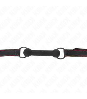 KINK MORDAZA FORMA DE HUESO CON CORREA POLIPIEL NEGRO AJUSTABLE 41 57 CM
