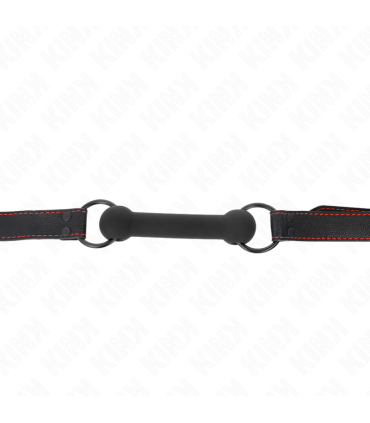 KINK MORDAZA FORMA DE HUESO CON CORREA POLIPIEL NEGRO AJUSTABLE 41 57 CM